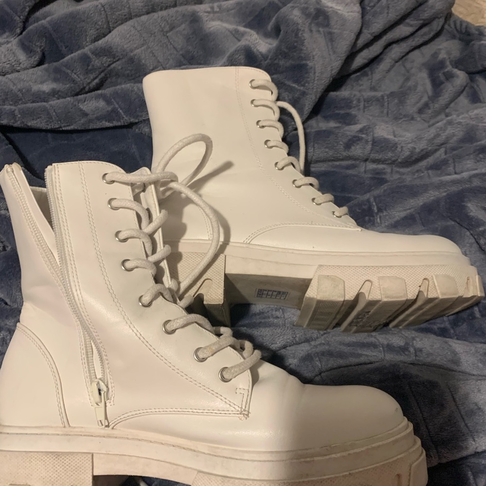 White Combat Boots From Forever 21